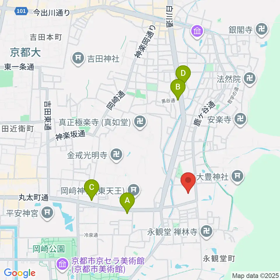 泉屋博古館周辺のコンビニエンスストア一覧地図