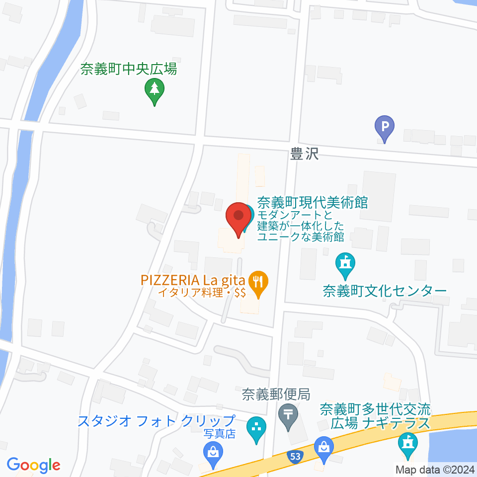 奈義町現代美術館（NagiMOCA）周辺のコンビニエンスストア一覧地図