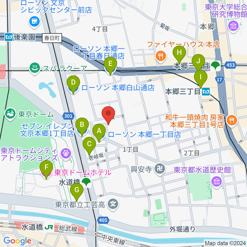 壱岐坂ボンクラージュ周辺のコンビニエンスストア一覧地図