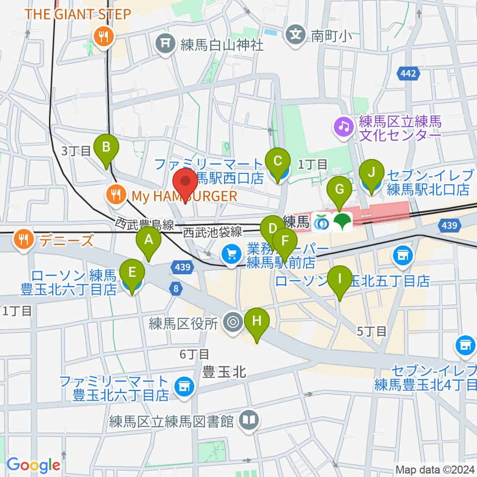 スタジオクレフ周辺のコンビニエンスストア一覧地図