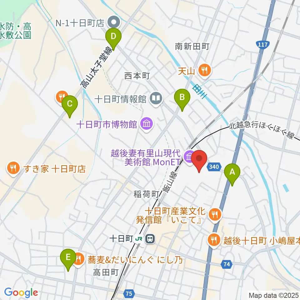 越後妻有里山現代美術館MonET周辺のコンビニエンスストア一覧地図