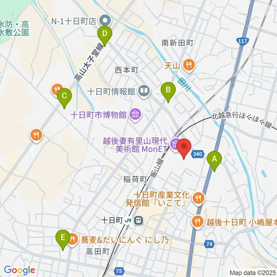 越後妻有里山現代美術館MonET周辺のコンビニエンスストア一覧地図