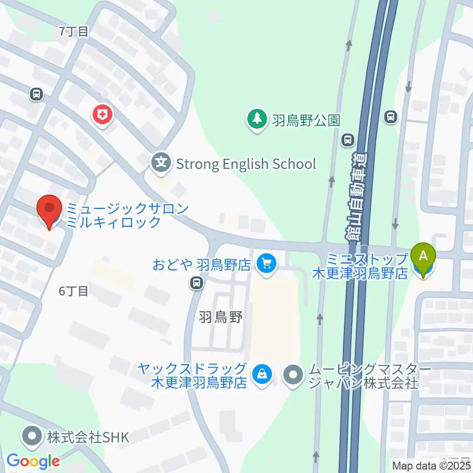 ミュージックサロン・ミルキィロック周辺のコンビニエンスストア一覧地図