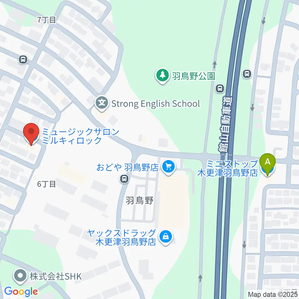 ミュージックサロン・ミルキィロック周辺のコンビニエンスストア一覧地図