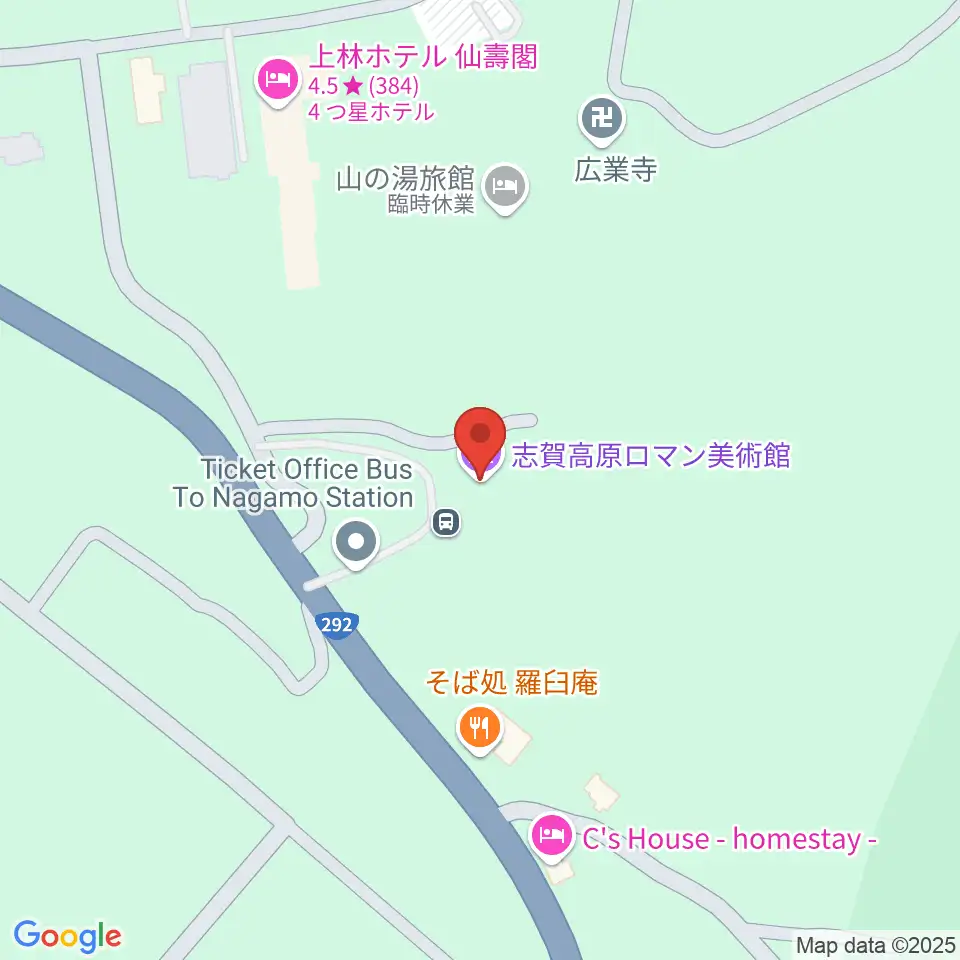 志賀高原ロマン美術館周辺のコンビニエンスストア一覧地図