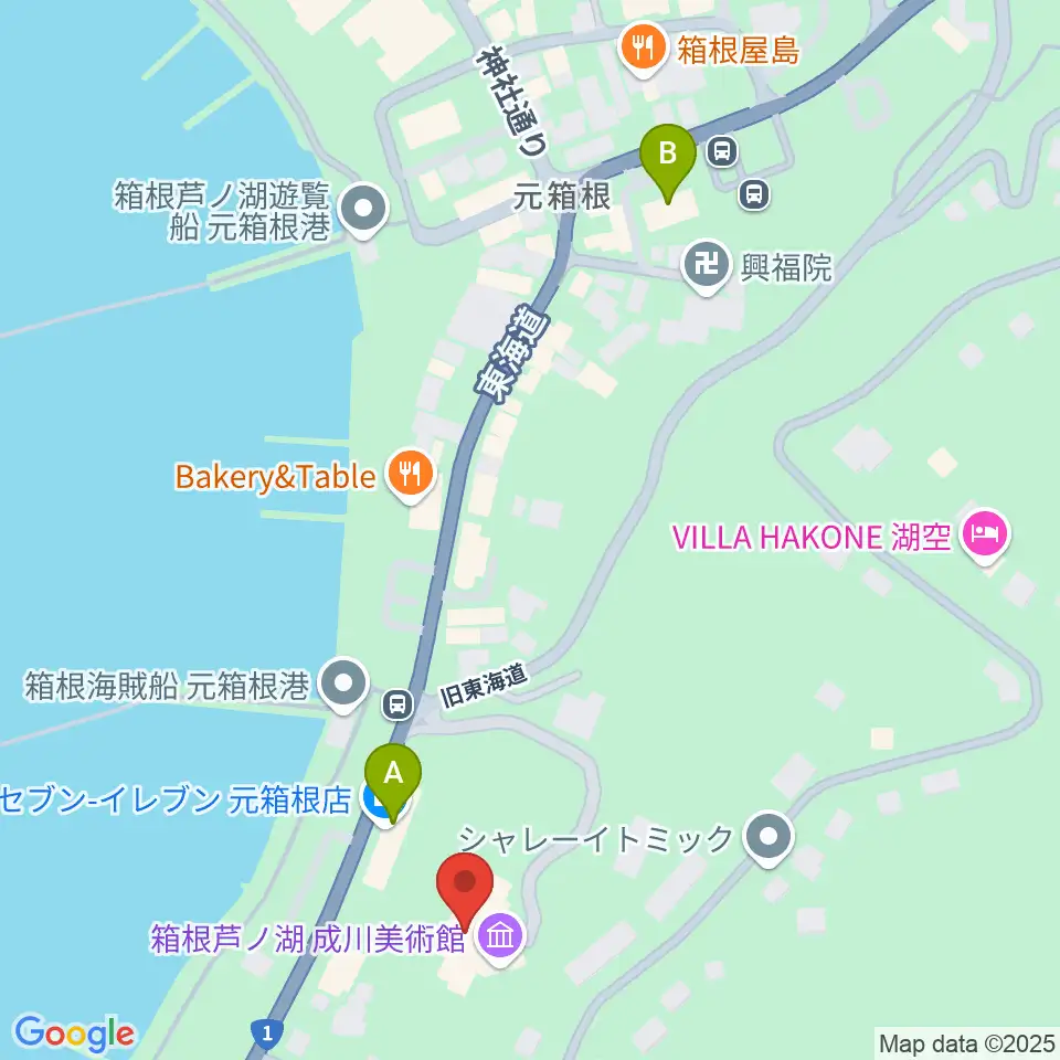 成川美術館周辺のコンビニエンスストア一覧地図
