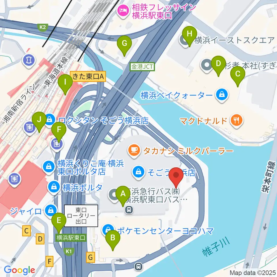 そごう美術館周辺のコンビニエンスストア一覧地図