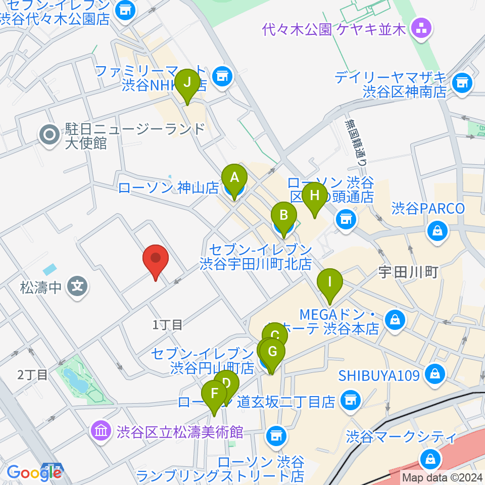 戸栗美術館周辺のコンビニエンスストア一覧地図