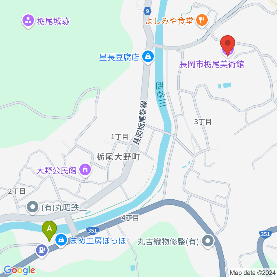 長岡市栃尾美術館周辺のコンビニエンスストア一覧地図