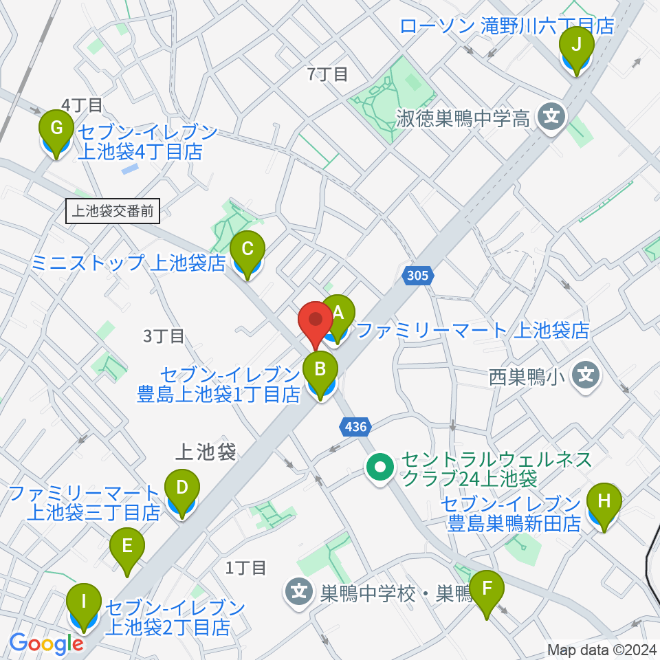 池袋STUDIO Dede周辺のコンビニエンスストア一覧地図