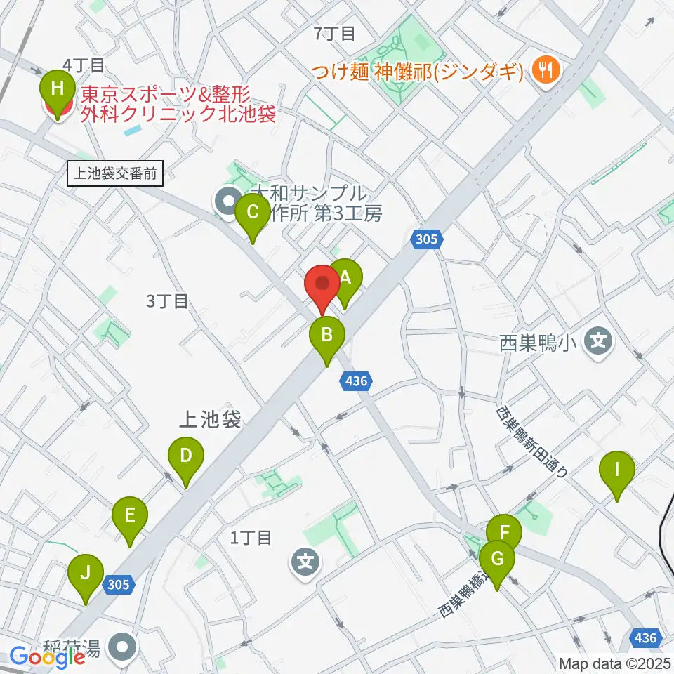 池袋STUDIO Dede周辺のコンビニエンスストア一覧地図