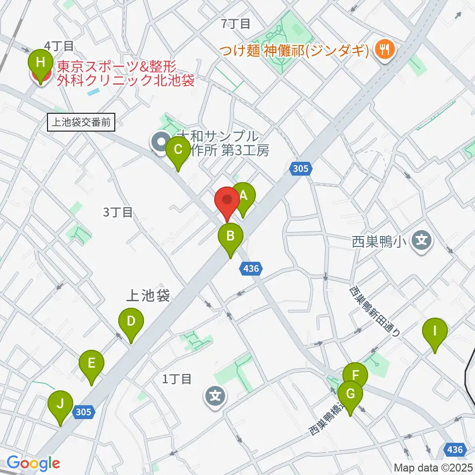 池袋STUDIO Dede周辺のコンビニエンスストア一覧地図