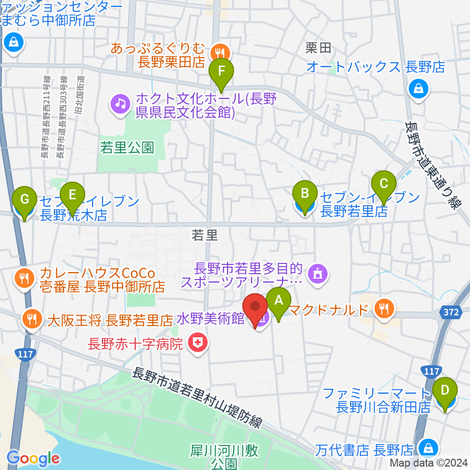 水野美術館周辺のコンビニエンスストア一覧地図