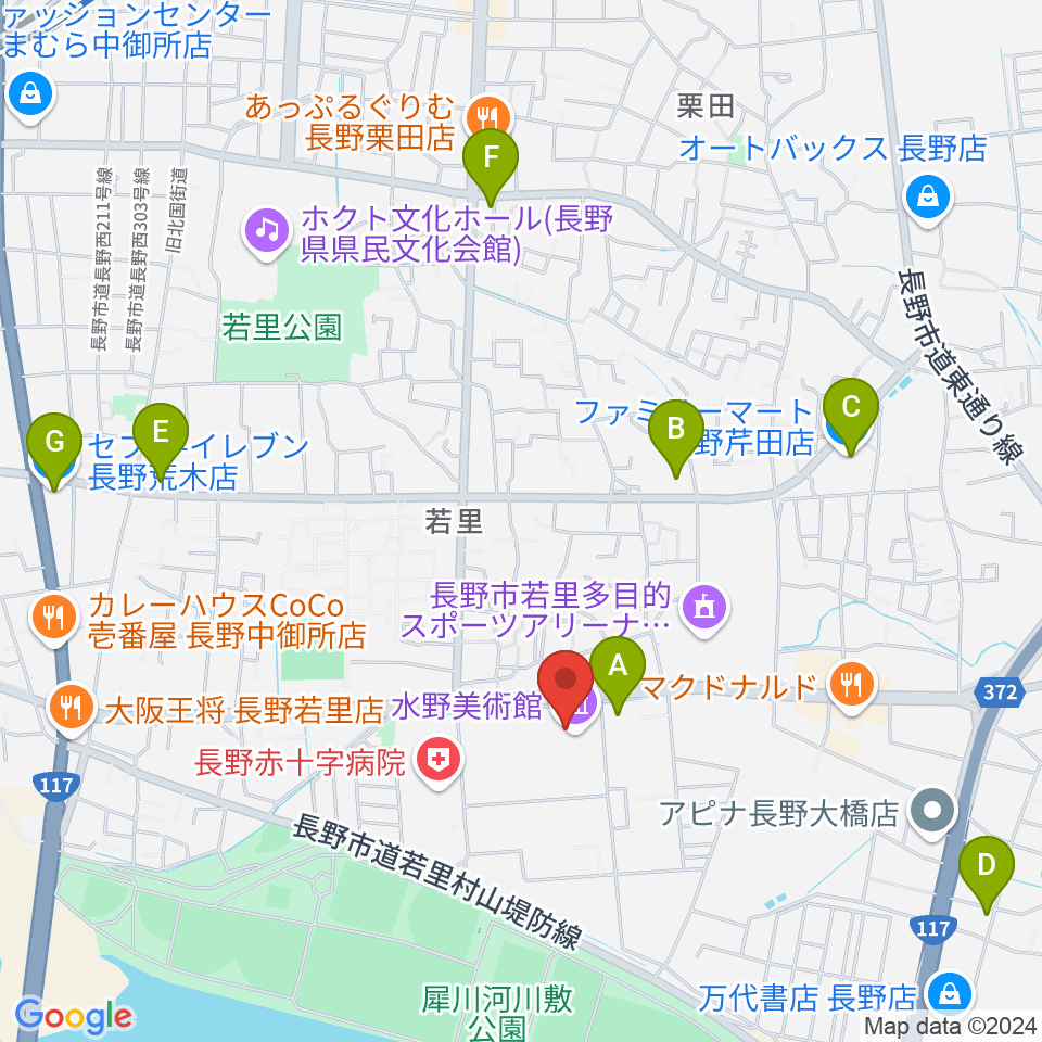 水野美術館周辺のコンビニエンスストア一覧地図