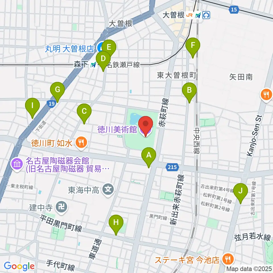 徳川美術館周辺のコンビニエンスストア一覧地図