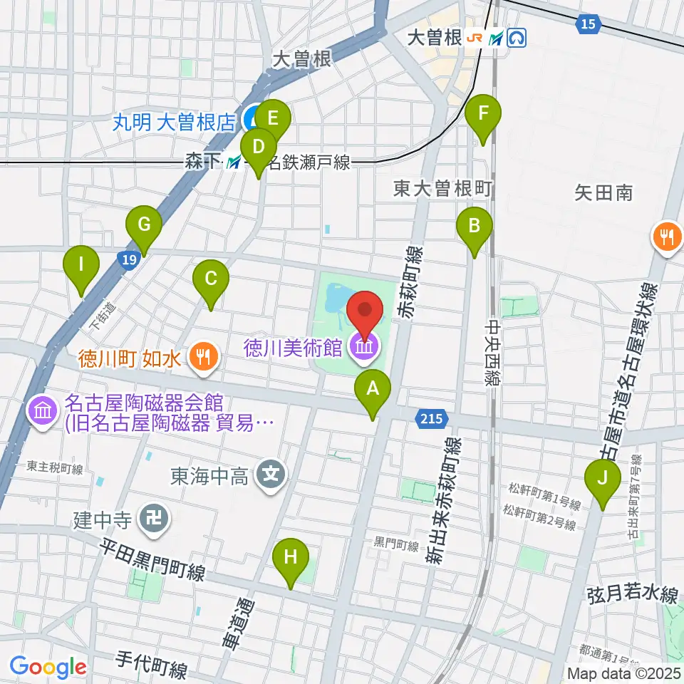 徳川美術館周辺のコンビニエンスストア一覧地図