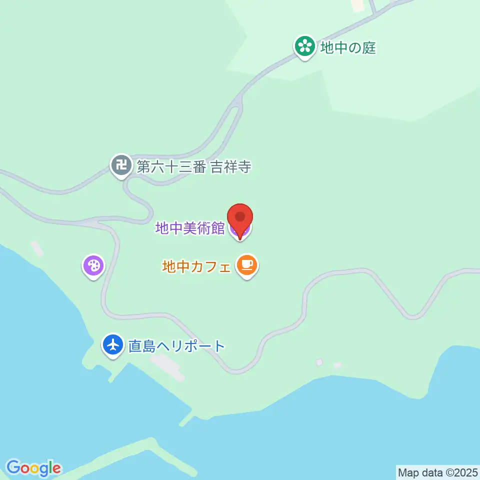 直島・地中美術館周辺のコンビニエンスストア一覧地図