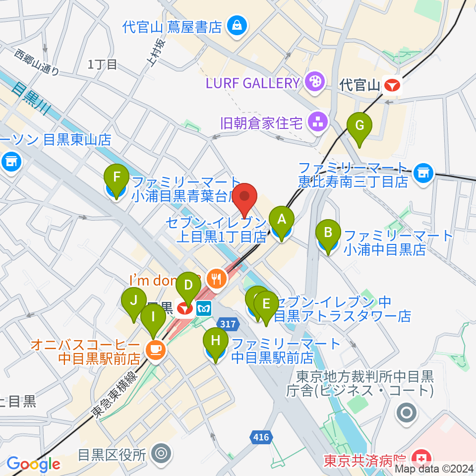 郷さくら美術館周辺のコンビニエンスストア一覧地図