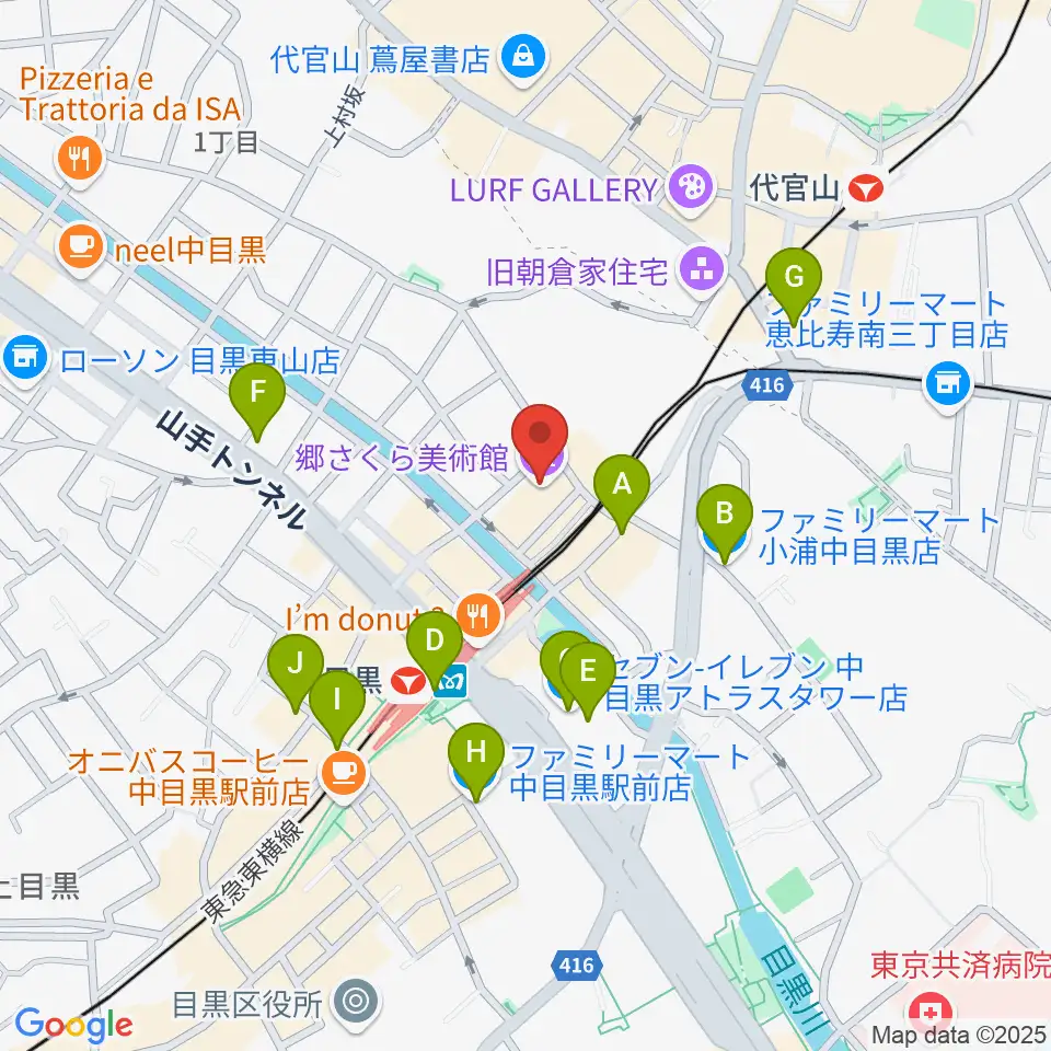郷さくら美術館周辺のコンビニエンスストア一覧地図