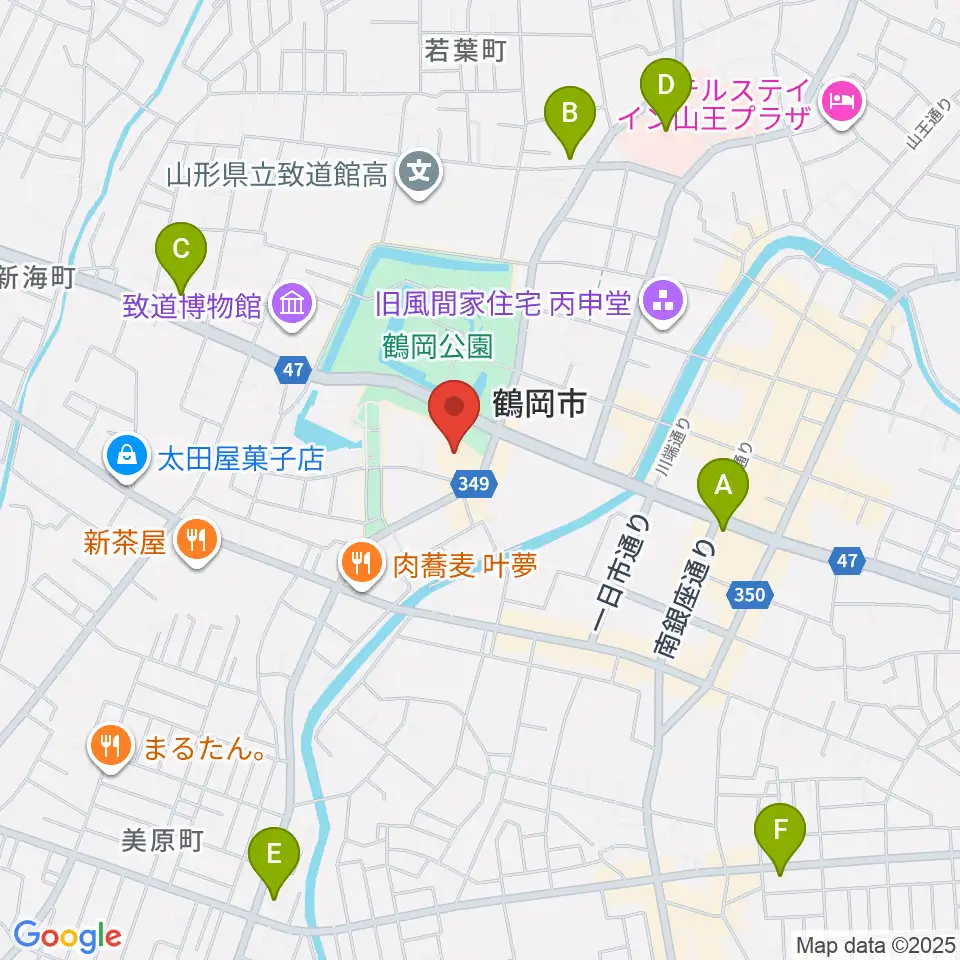 鶴岡アートフォーラム周辺のコンビニエンスストア一覧地図