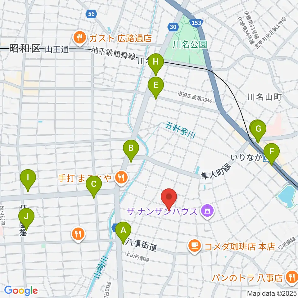 昭和美術館周辺のコンビニエンスストア一覧地図