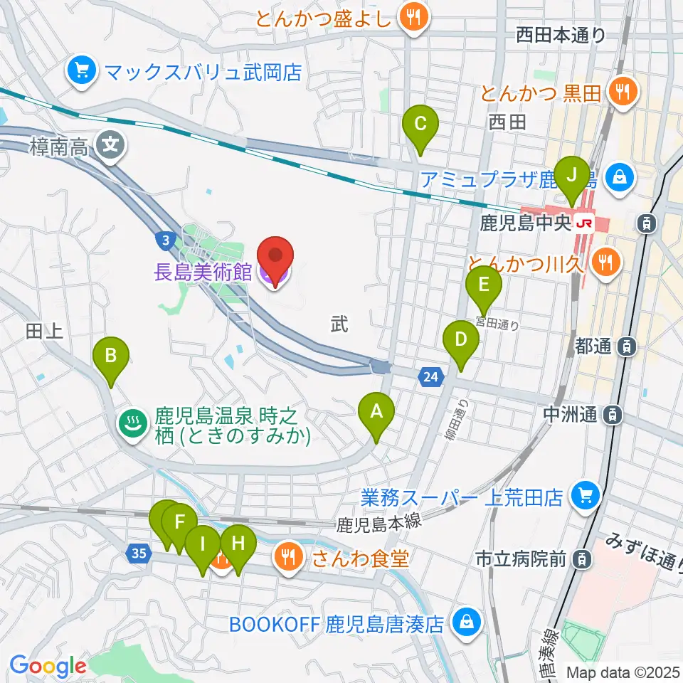 長島美術館周辺のコンビニエンスストア一覧地図