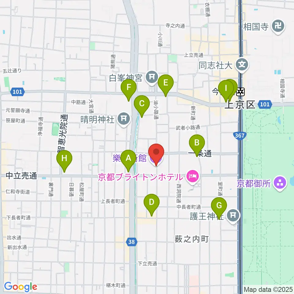 樂美術館周辺のコンビニエンスストア一覧地図