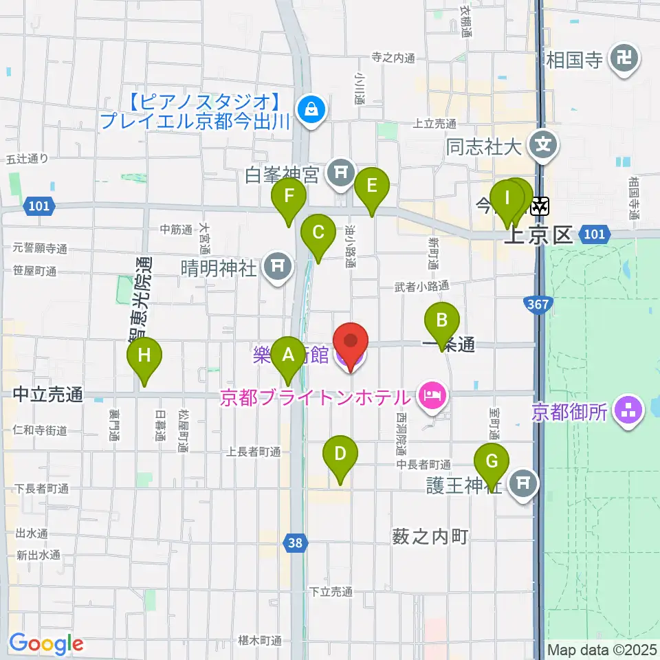 樂美術館周辺のコンビニエンスストア一覧地図