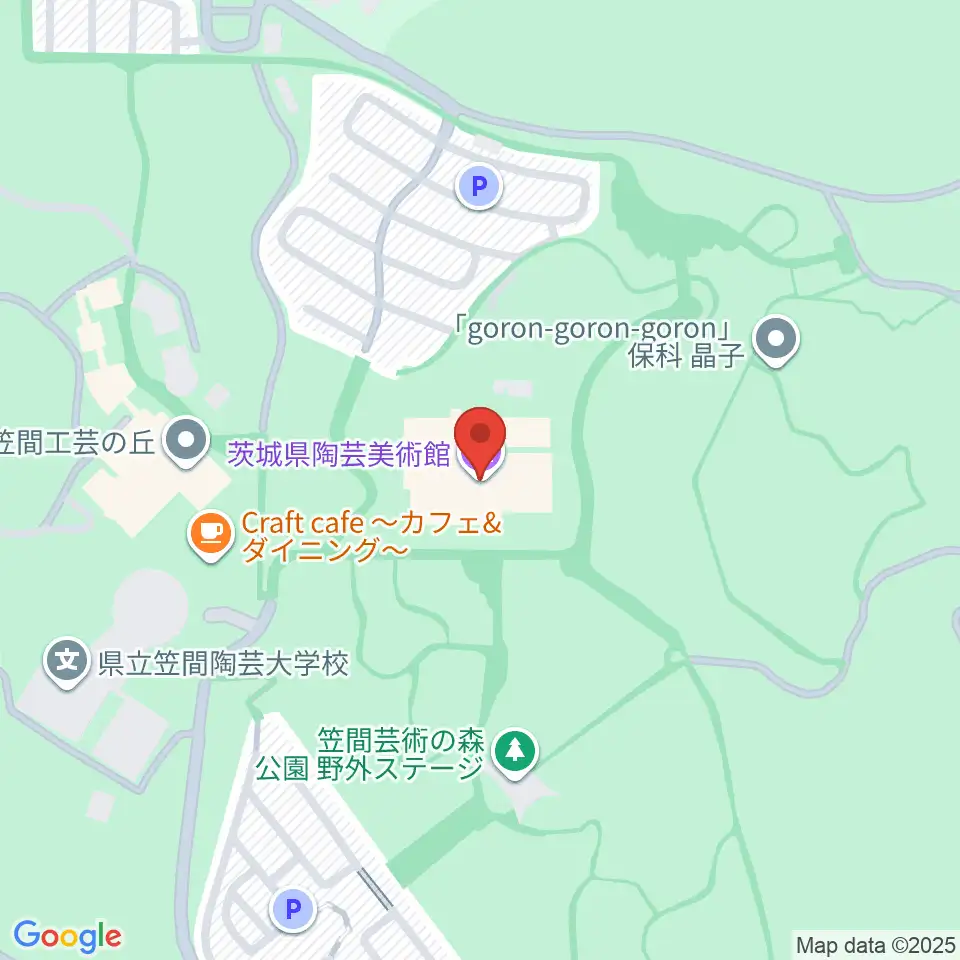 茨城県陶芸美術館周辺のコンビニエンスストア一覧地図