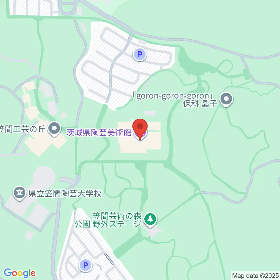 茨城県陶芸美術館周辺のコンビニエンスストア一覧地図