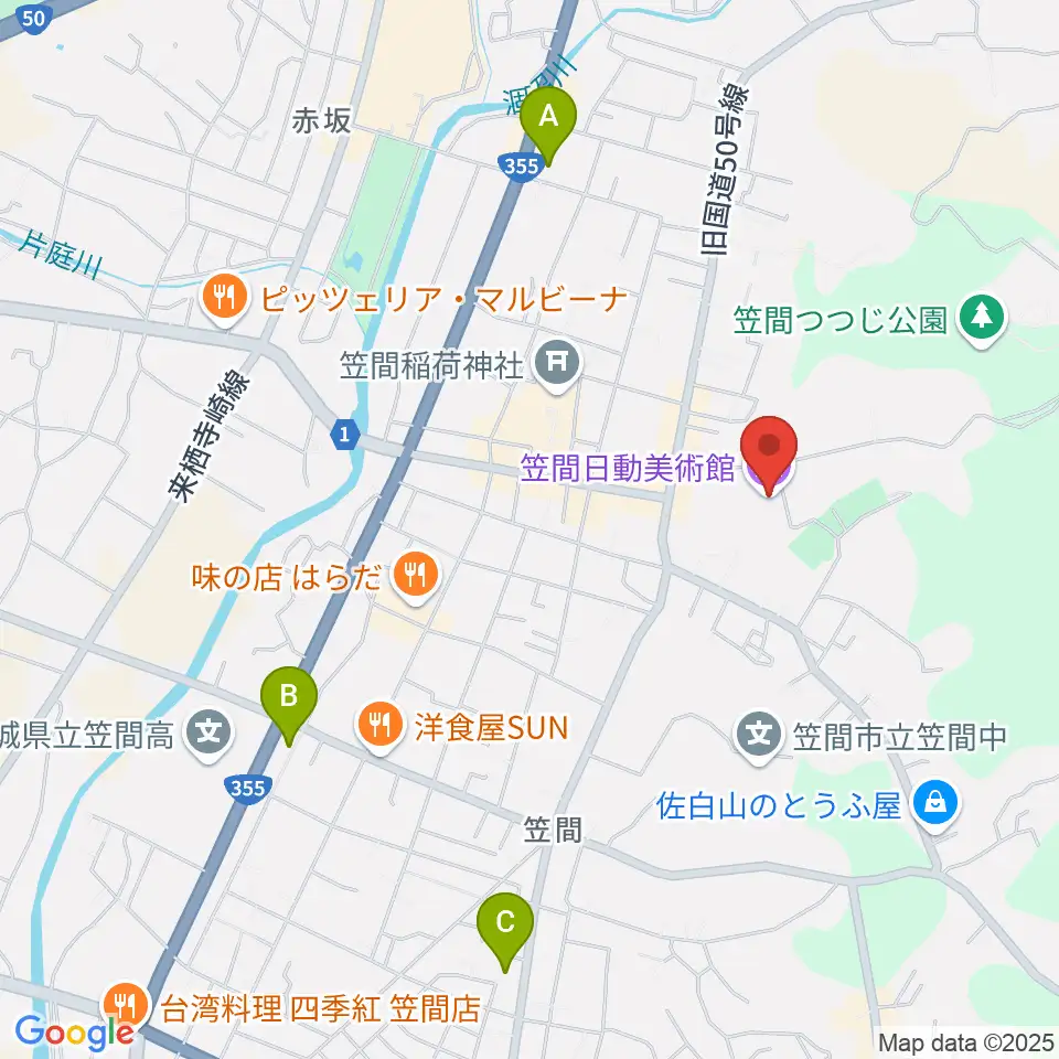笠間日動美術館周辺のコンビニエンスストア一覧地図