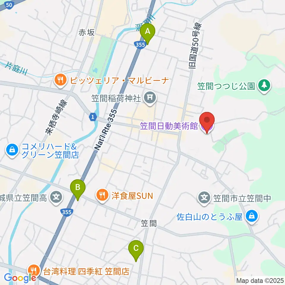 笠間日動美術館周辺のコンビニエンスストア一覧地図