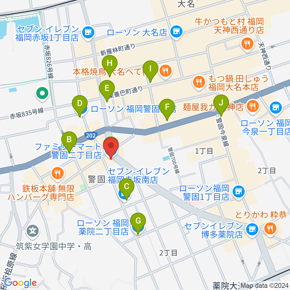 ピアノサロンKEGO周辺のコンビニエンスストア一覧地図