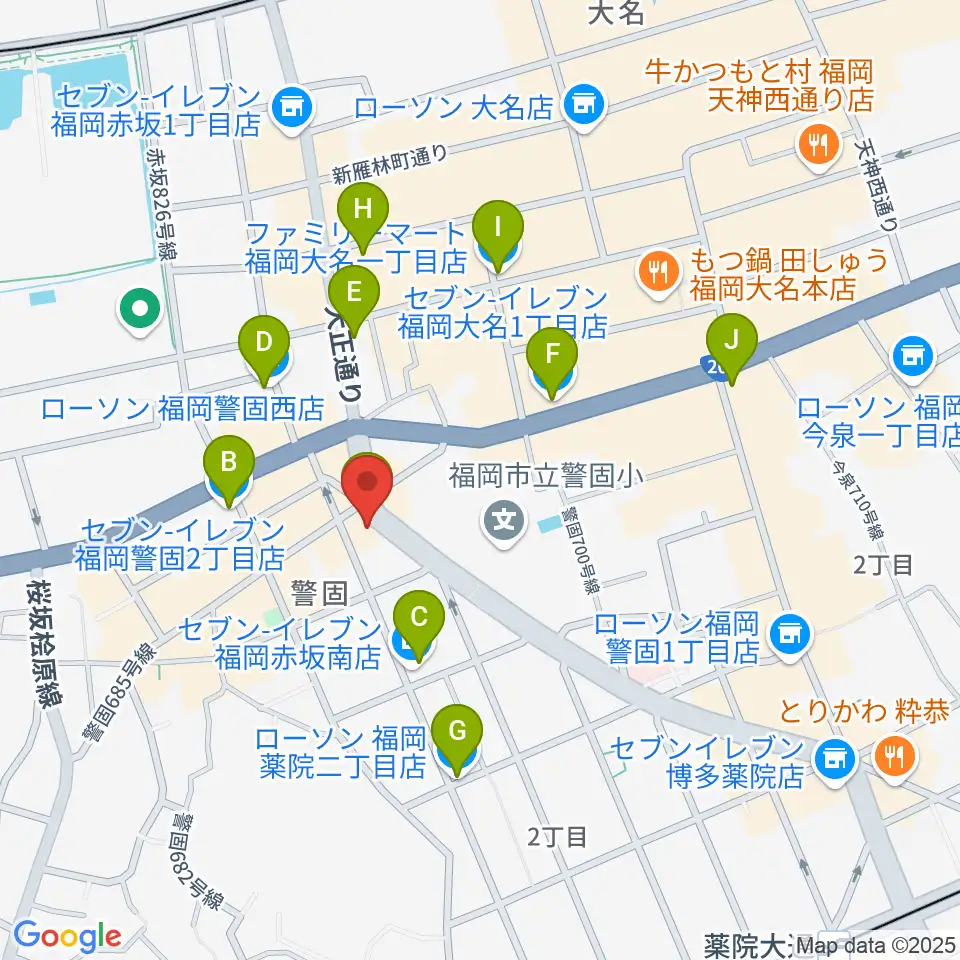 ピアノサロンKEGO周辺のコンビニエンスストア一覧地図