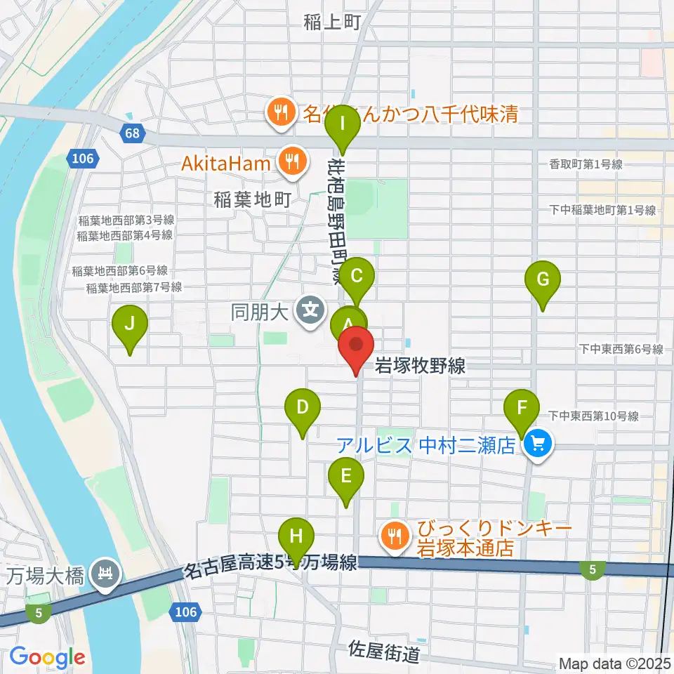 大一美術館周辺のコンビニエンスストア一覧地図