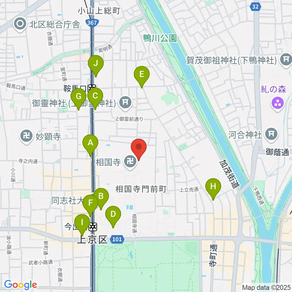 承天閣美術館周辺のコンビニエンスストア一覧地図