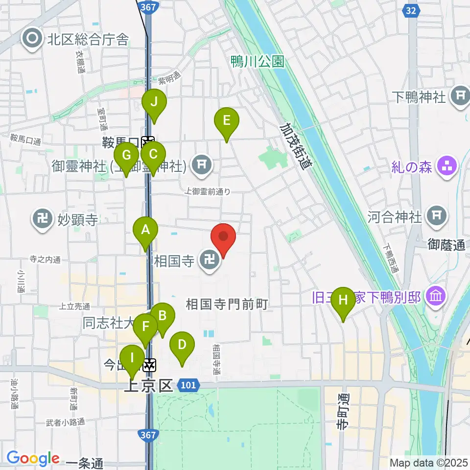 承天閣美術館周辺のコンビニエンスストア一覧地図