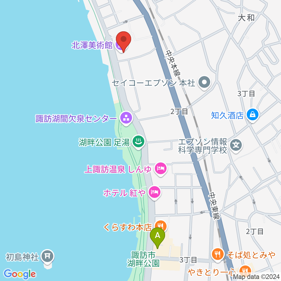 北澤美術館周辺のコンビニエンスストア一覧地図