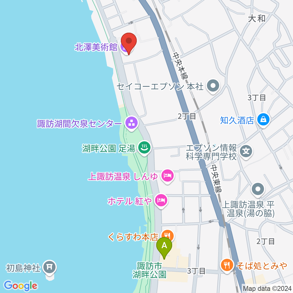 北澤美術館周辺のコンビニエンスストア一覧地図