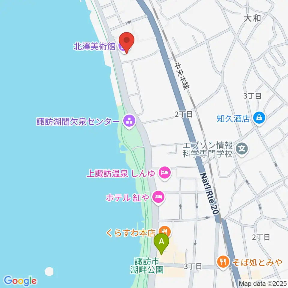 北澤美術館周辺のコンビニエンスストア一覧地図