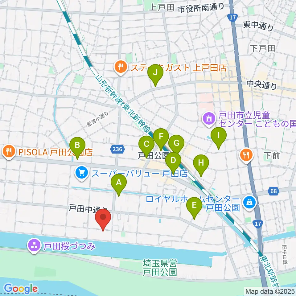 スタジオパークサイド周辺のコンビニエンスストア一覧地図