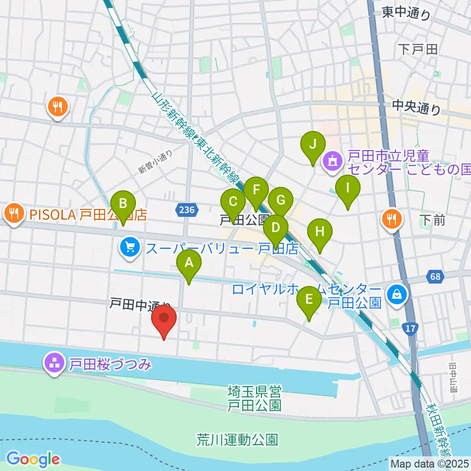 スタジオパークサイド周辺のコンビニエンスストア一覧地図