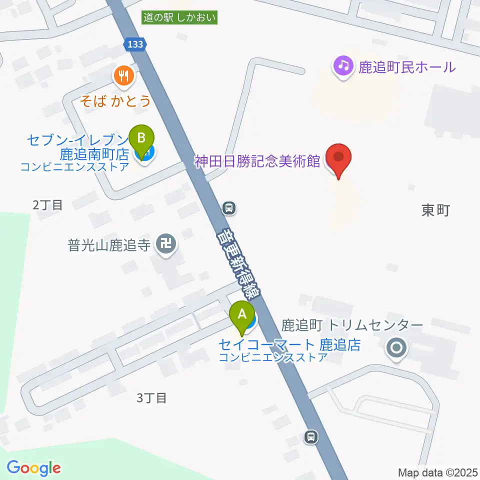 神田日勝記念美術館周辺のコンビニエンスストア一覧地図