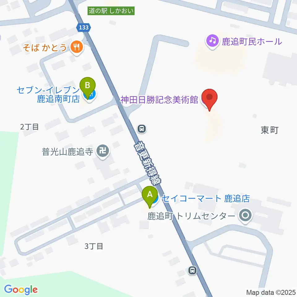 神田日勝記念美術館周辺のコンビニエンスストア一覧地図