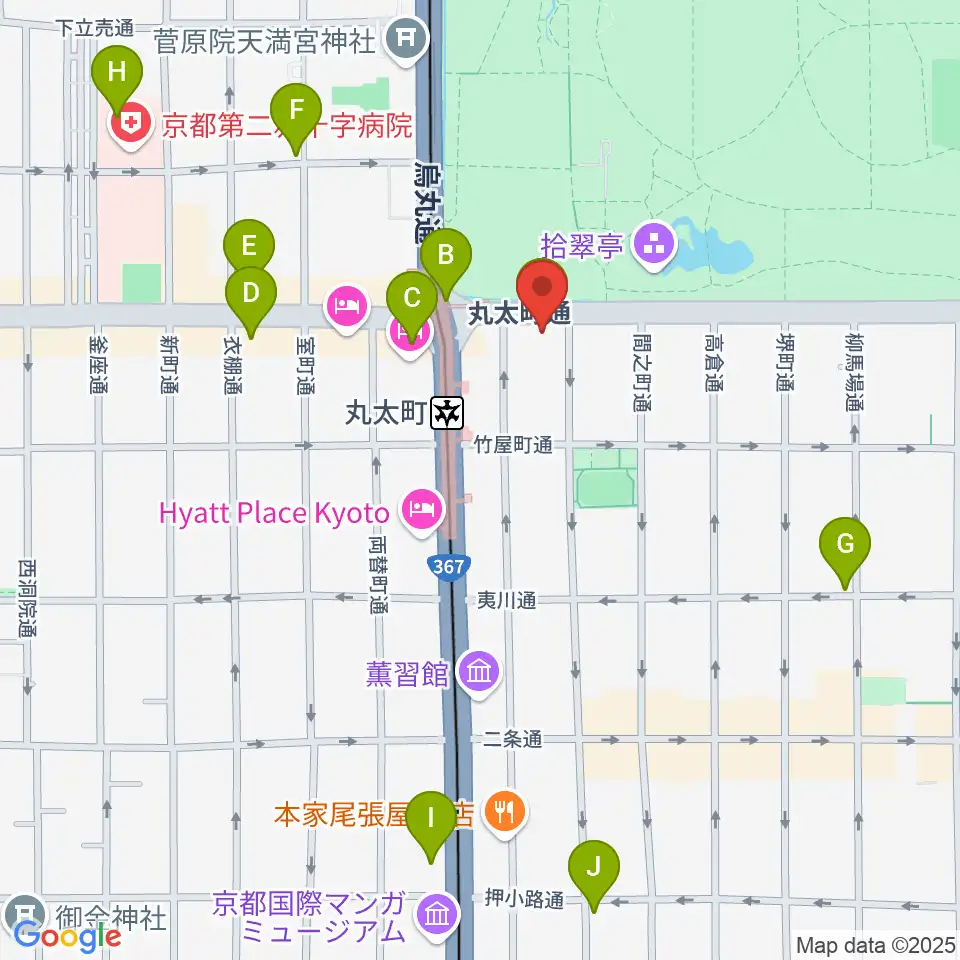 JEUGIAフォーラム京都御所南周辺のコンビニエンスストア一覧地図