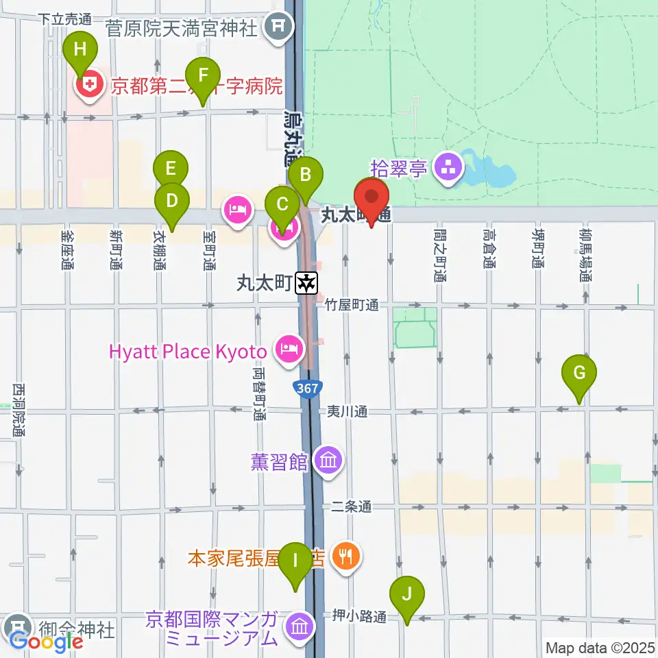 JEUGIAフォーラム京都御所南周辺のコンビニエンスストア一覧地図