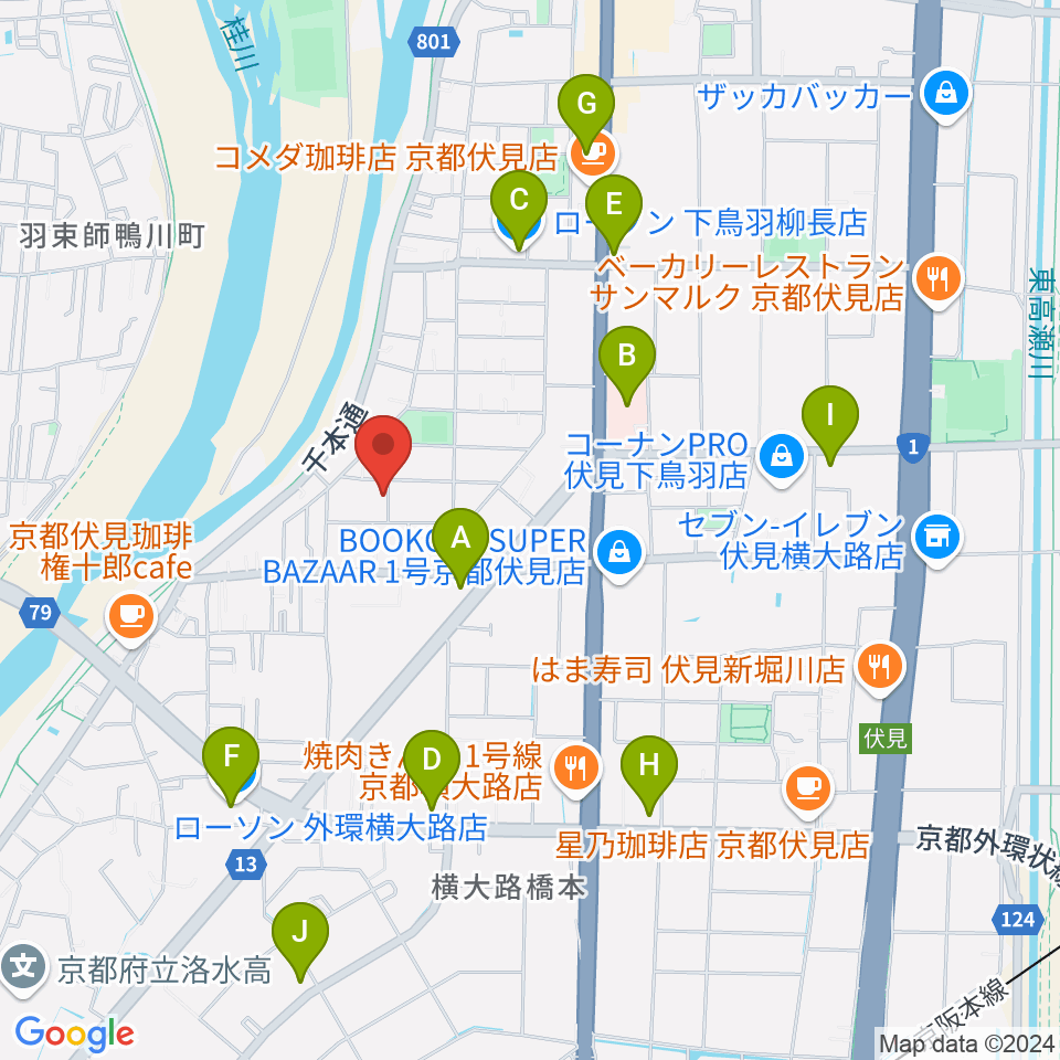 スタジオ・ウイット周辺のコンビニエンスストア一覧地図