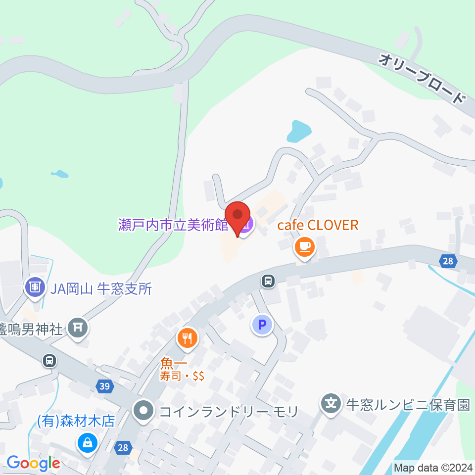 瀬戸内市立美術館周辺のコンビニエンスストア一覧地図