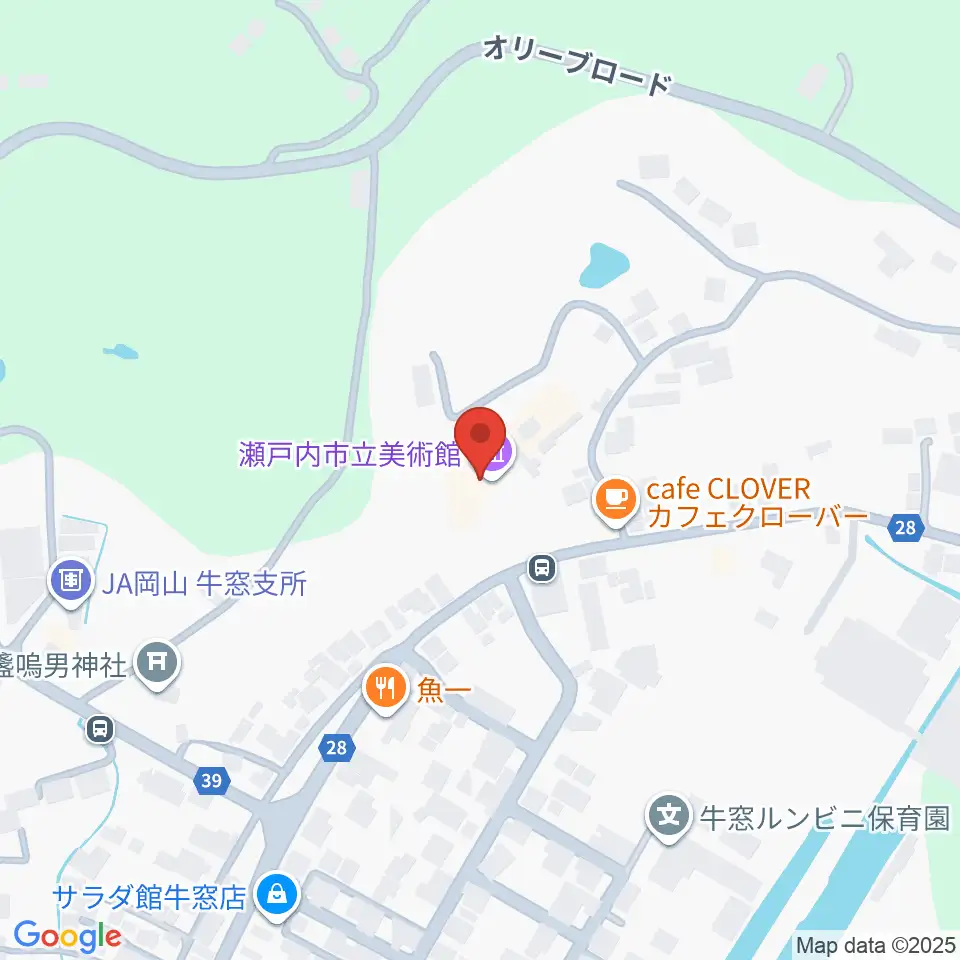 瀬戸内市立美術館周辺のコンビニエンスストア一覧地図