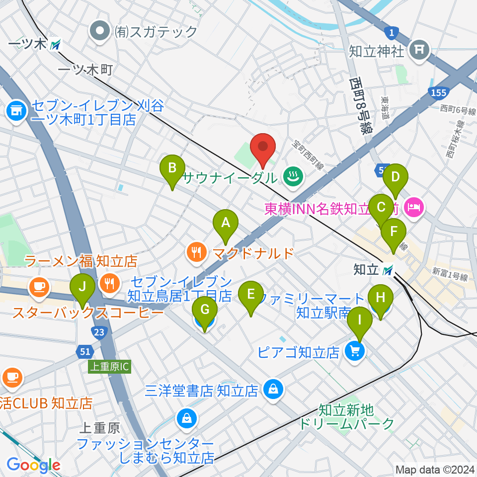 スギ薬局知立福祉アリーナ周辺のコンビニエンスストア一覧地図